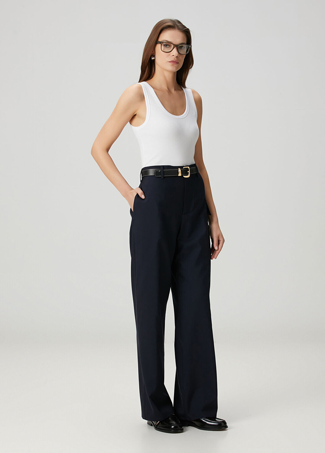 Marni Lacivert Cep Detaylı Pantolon
