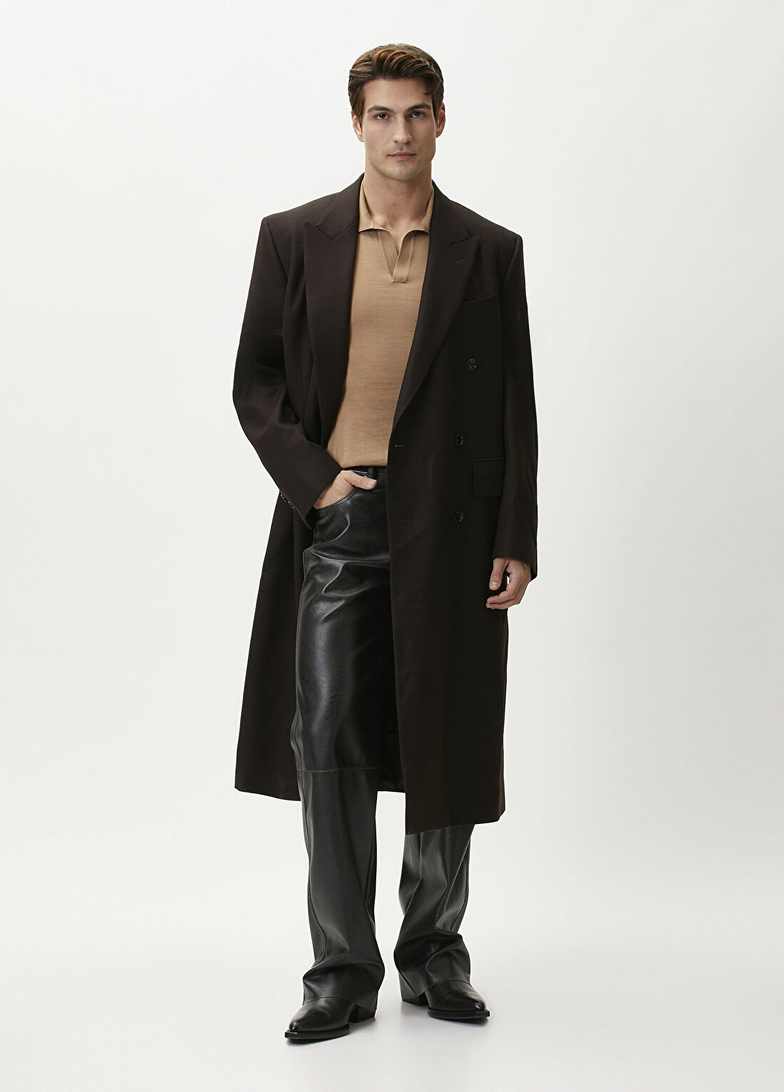 Tom Ford Kahverengi Yün Palto