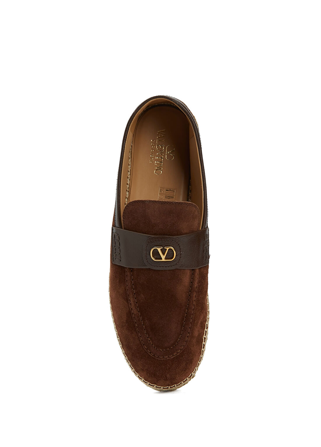 Valentino Garavani Palm Avenue Kahverengi Erkek Deri Espadril görsel 4