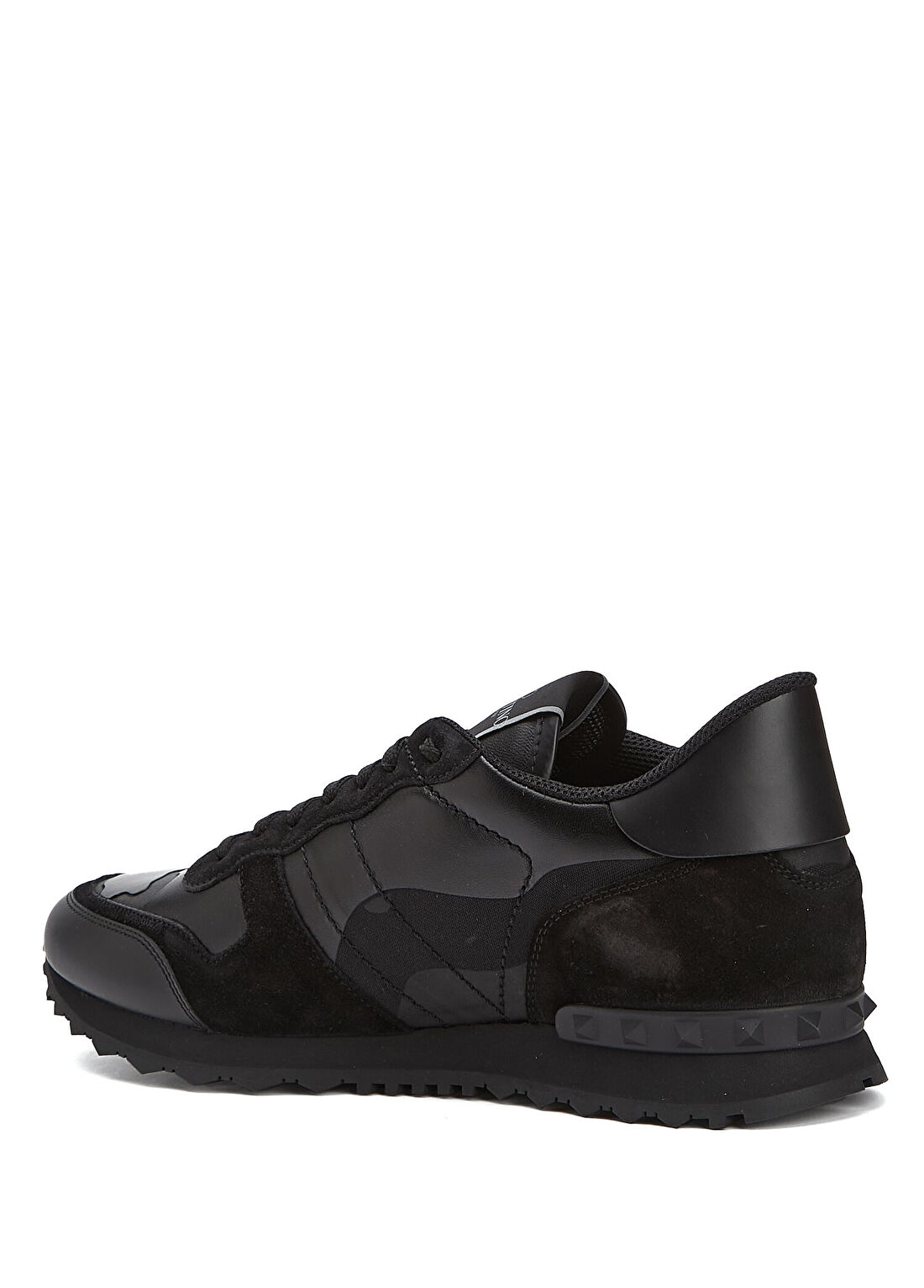 Valentino Garavani Rockrunner Siyah Erkek Deri Sneaker görsel 3