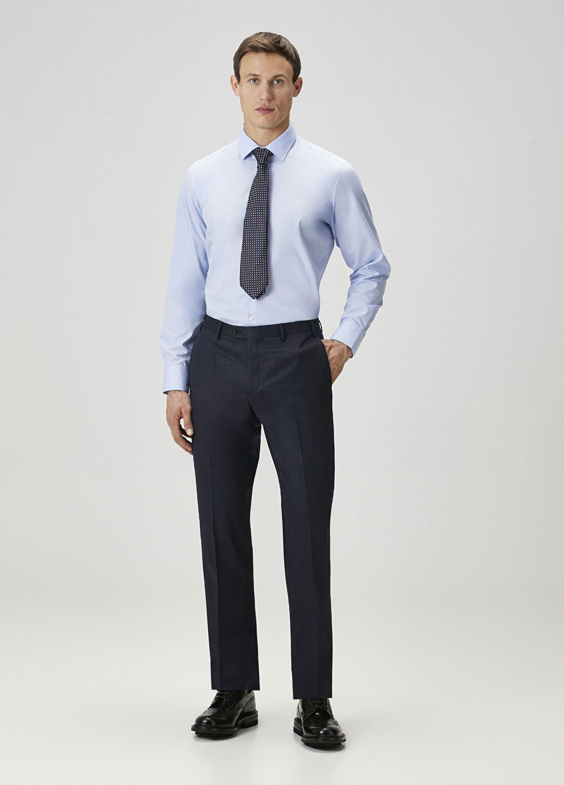 Corneliani Lacivert Yün Pantolon