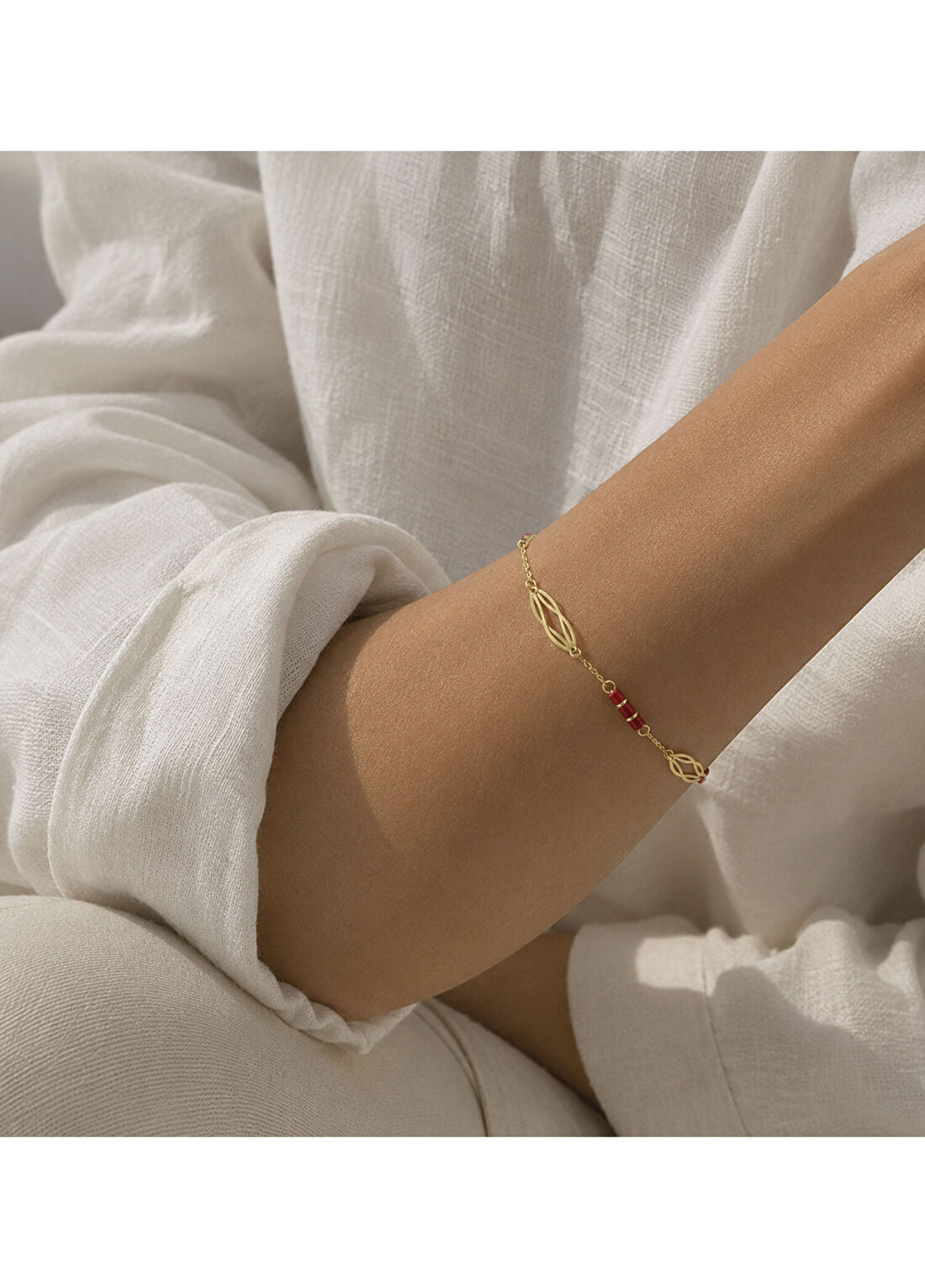 Orena Jewelry Auréne 14 Ayar Altın Kadın Bileklik görsel 2