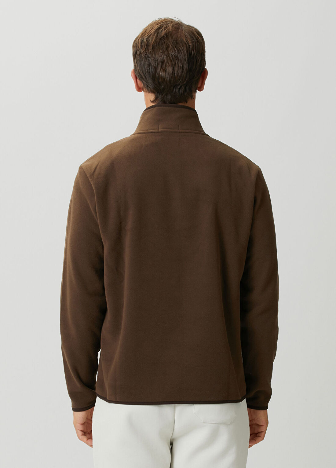 Polo Ralph Lauren Kahverengi Yakası Çıtçıtlı Sweatshirt görsel 4