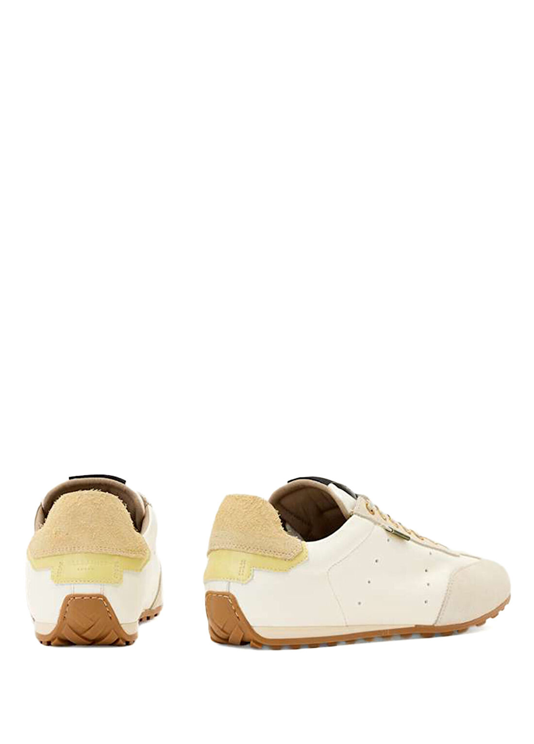 AllSaints Beyaz Krem Kadın Deri Sneaker görsel 3