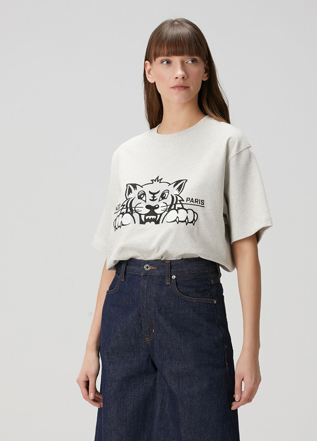 Kenzo Gots Happy Tiger Gri T-shirt görsel 3