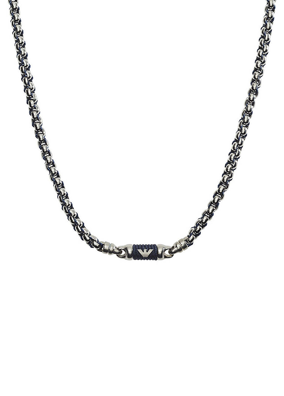Emporio Armani AJEGS2605-040 Metalik Gri Çelik Erkek Kolye