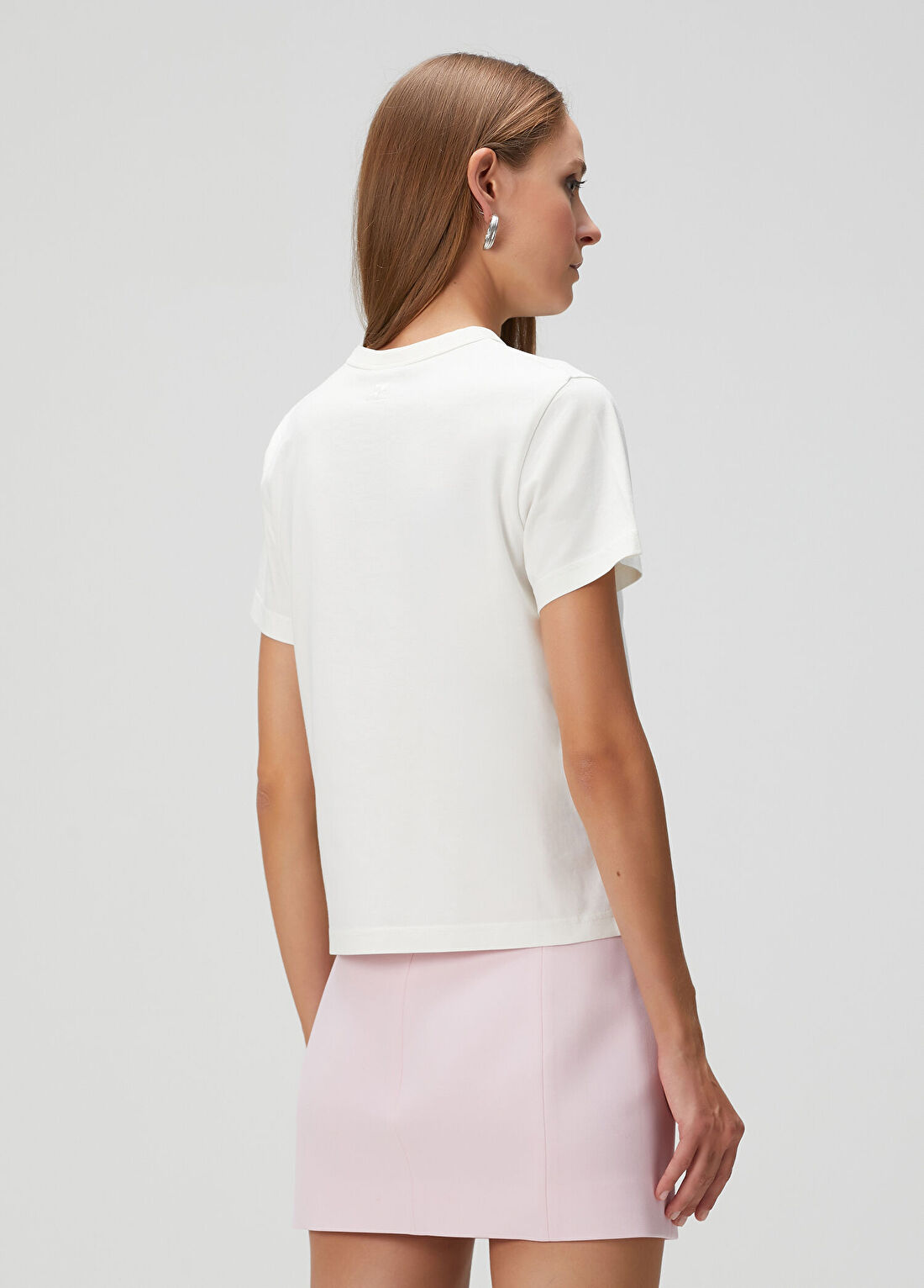 Courreges Beyaz T-shirt görsel 4
