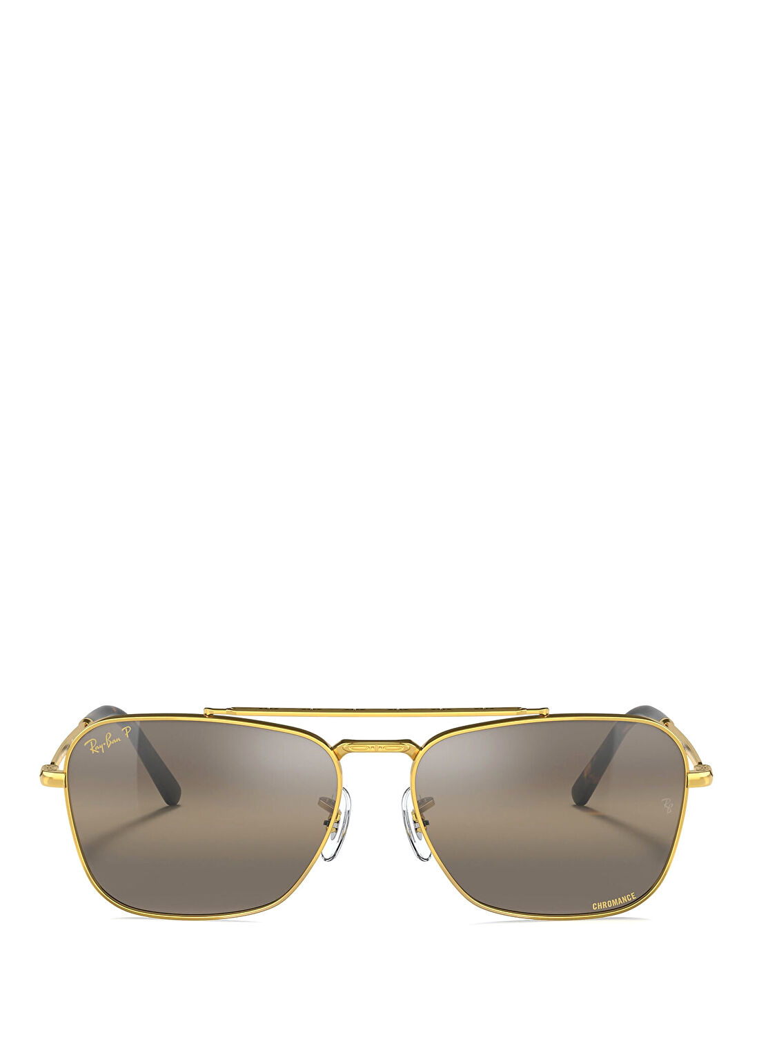 Ray-Ban Gold Gri Kare Formlu Unisex Güneş Gözlüğü
