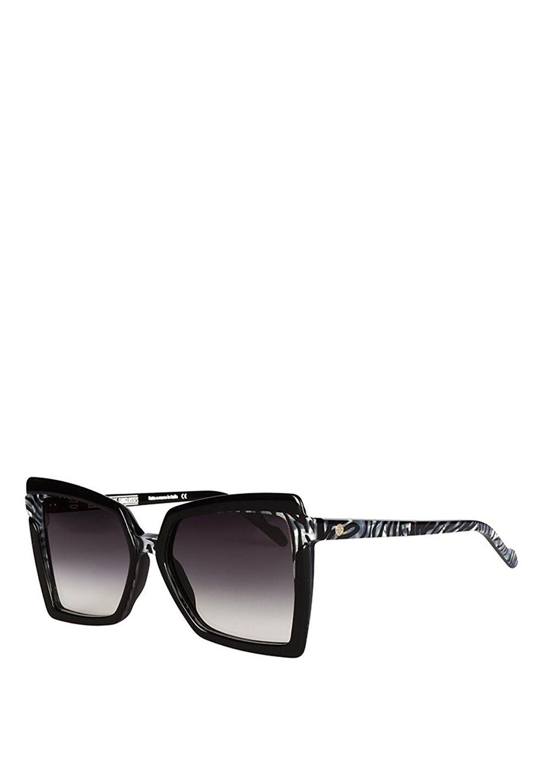 Original Vintage Sunglasses Felin FL 05 White Tiger Siyah Asetat Kadın Güneş Gözlüğü