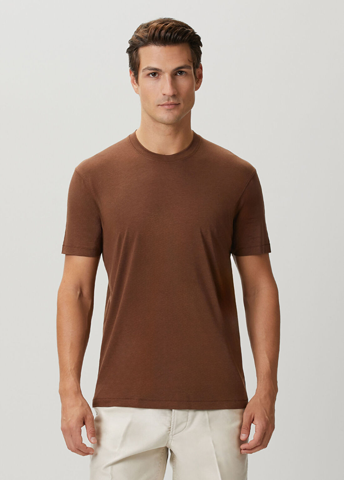 Tom Ford Kahverengi Basic T-shirt