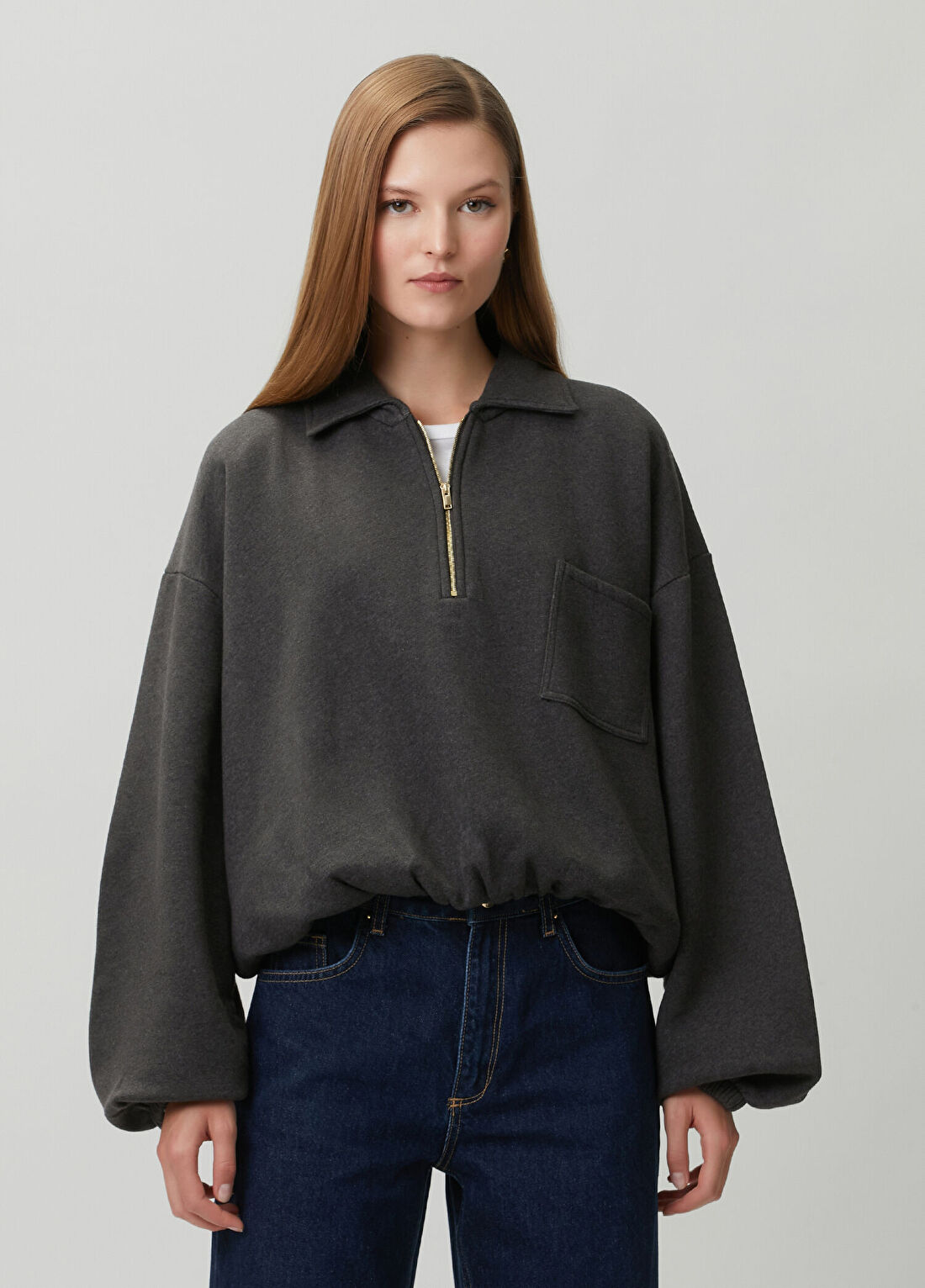 Darkpark Alva Koyu Gri Sweatshirt