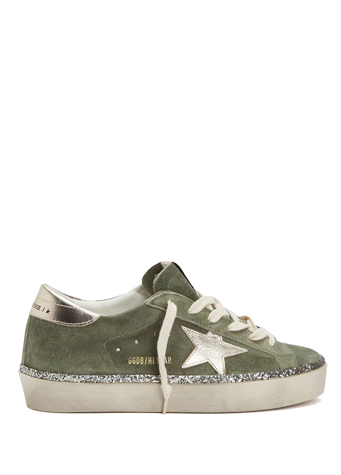Golden Goose Hi Star Haki Kadın Deri Sneaker