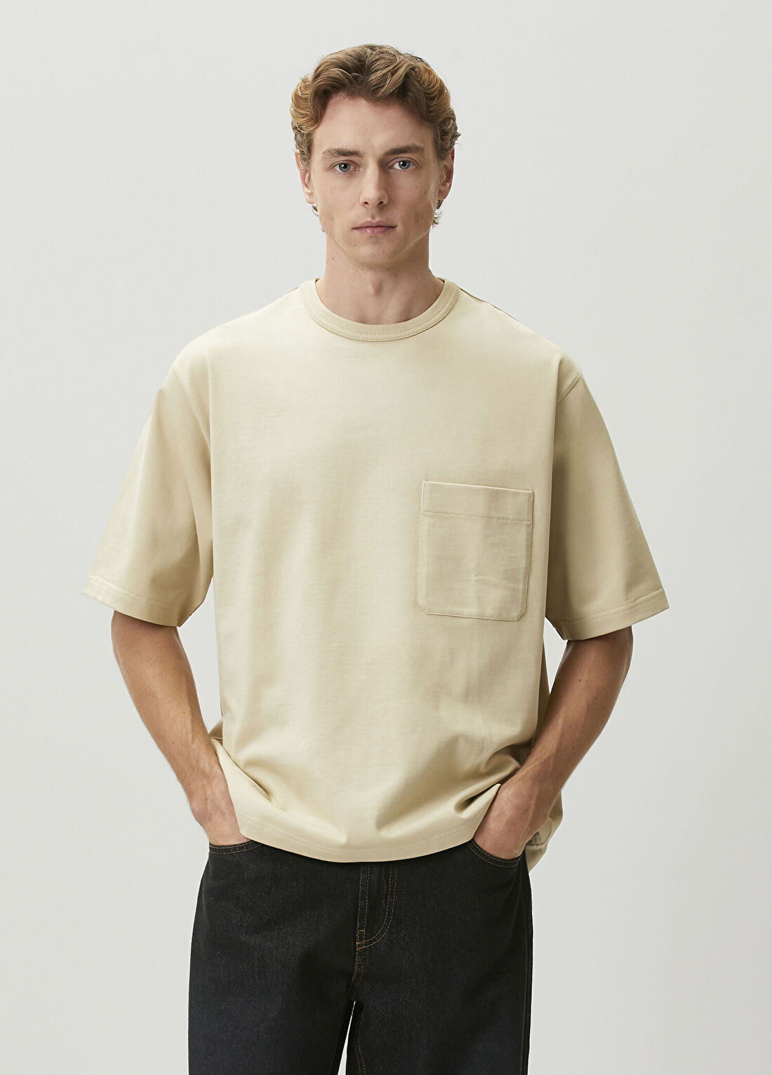 Lemaire Kırık Beyaz Cepli Boxy T-shirt
