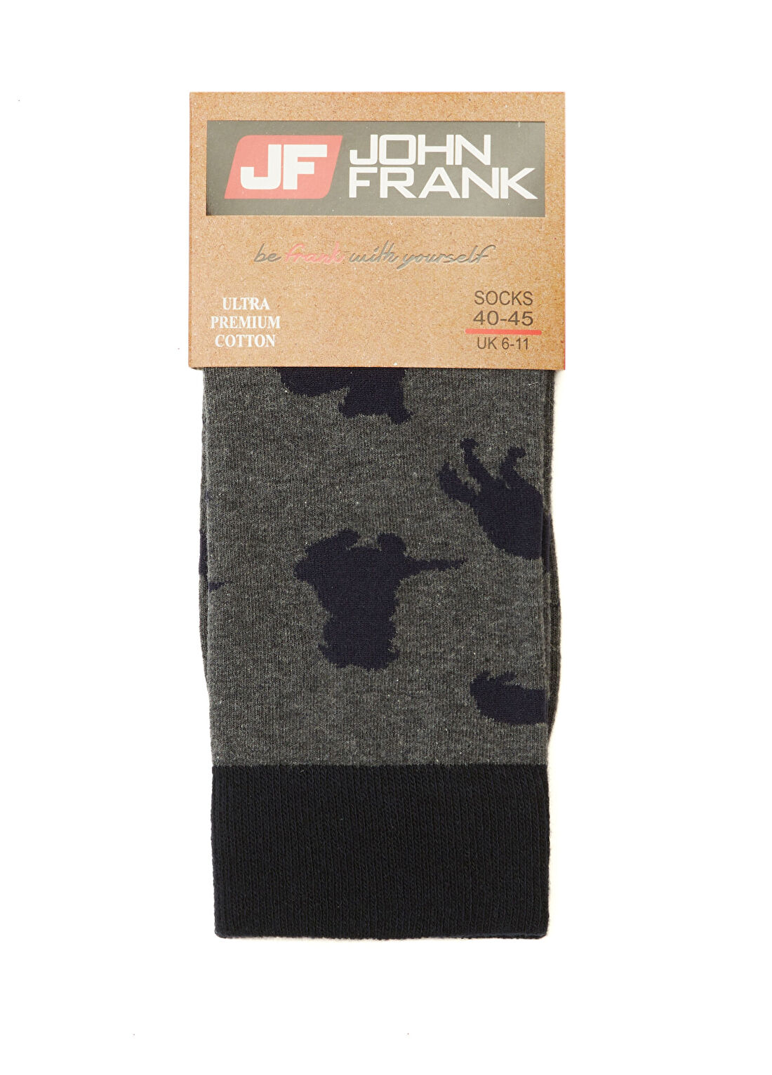 John Frank Lacivert Gri Erkek Çorap