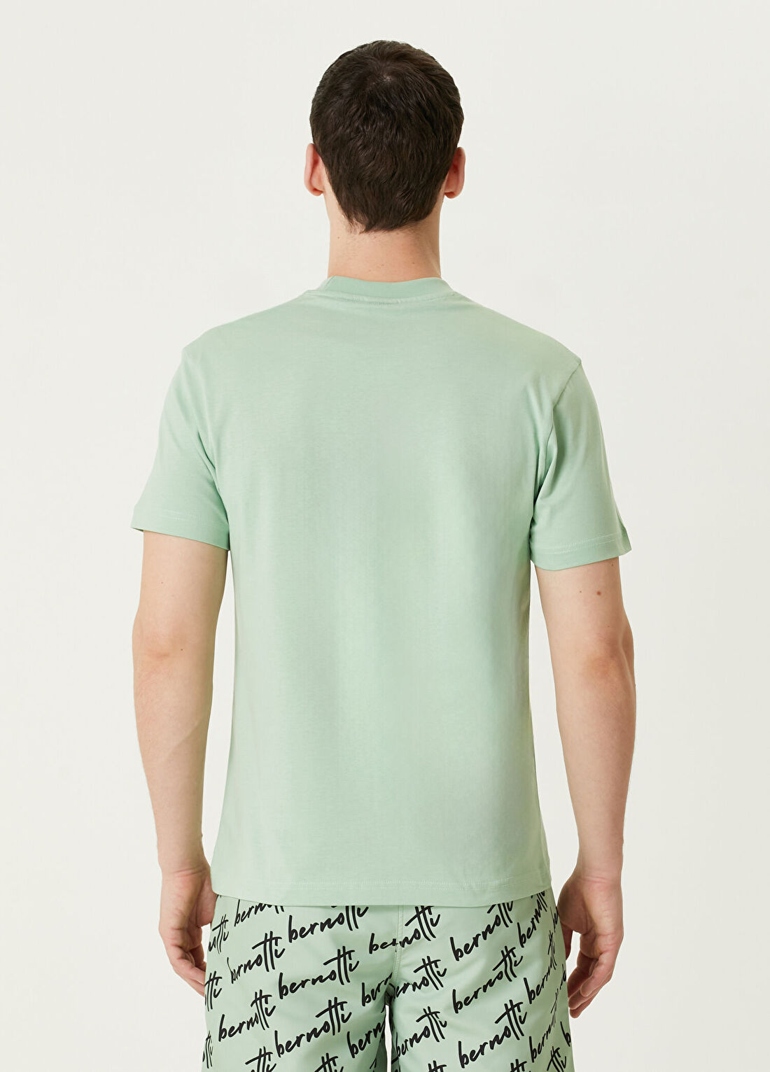 Bernotti Yeşil Logo Nakışlı T-shirt görsel 4