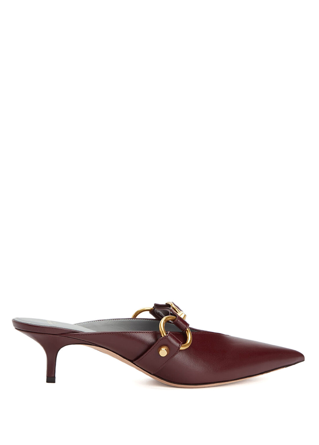 Balenciaga Bordo Kadın Deri Terlik