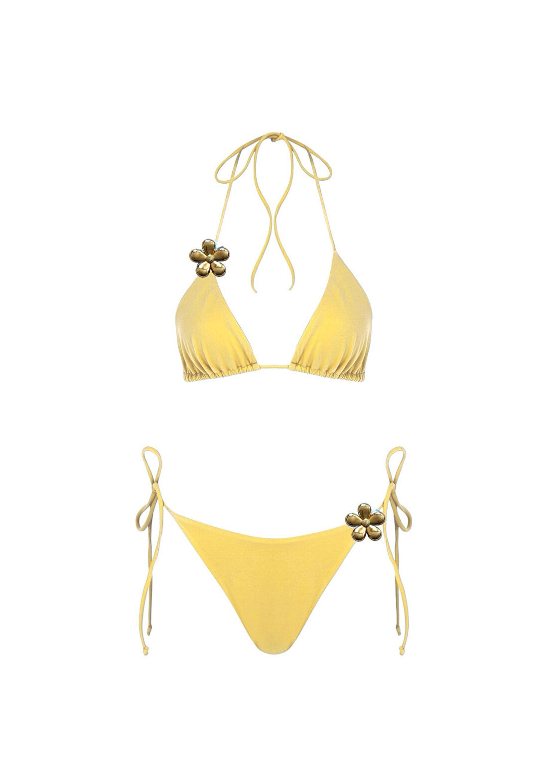 Endless Blue Flower Bomb Gigi Sarı Kadın Bikini Takımı