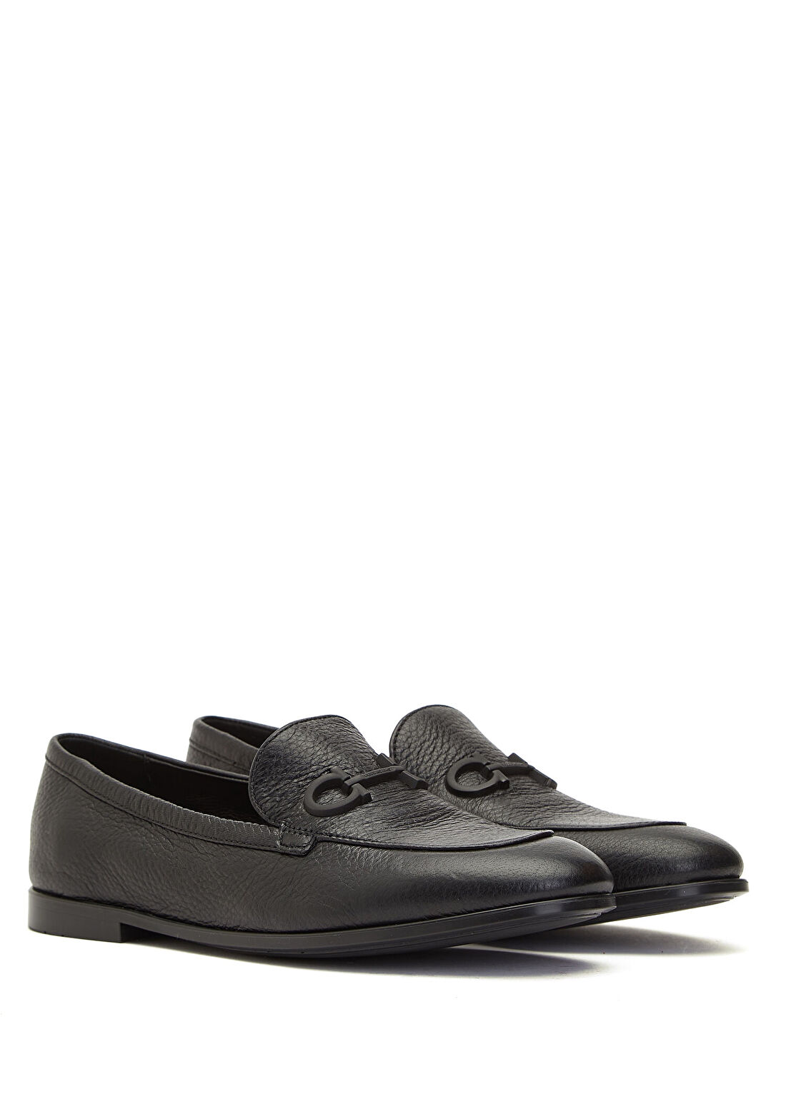 Ferragamo Siyah Kadın Deri Loafer görsel 2