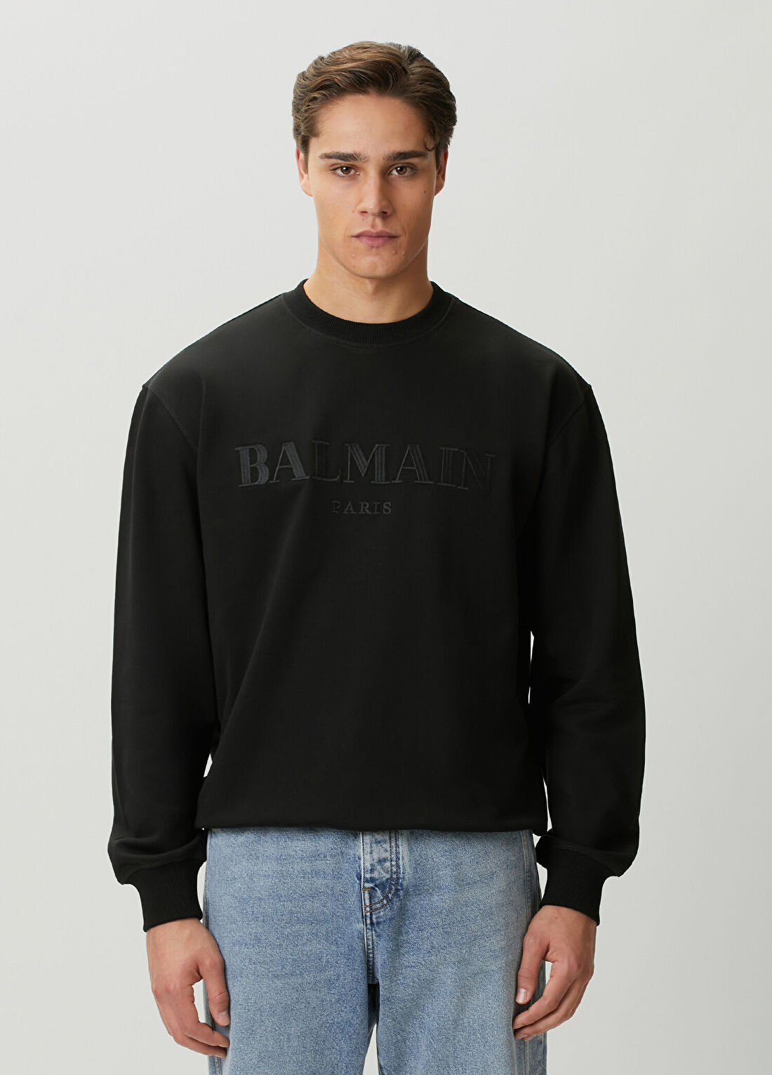 Balmain Siyah Logo Nakışlı Sweatshirt