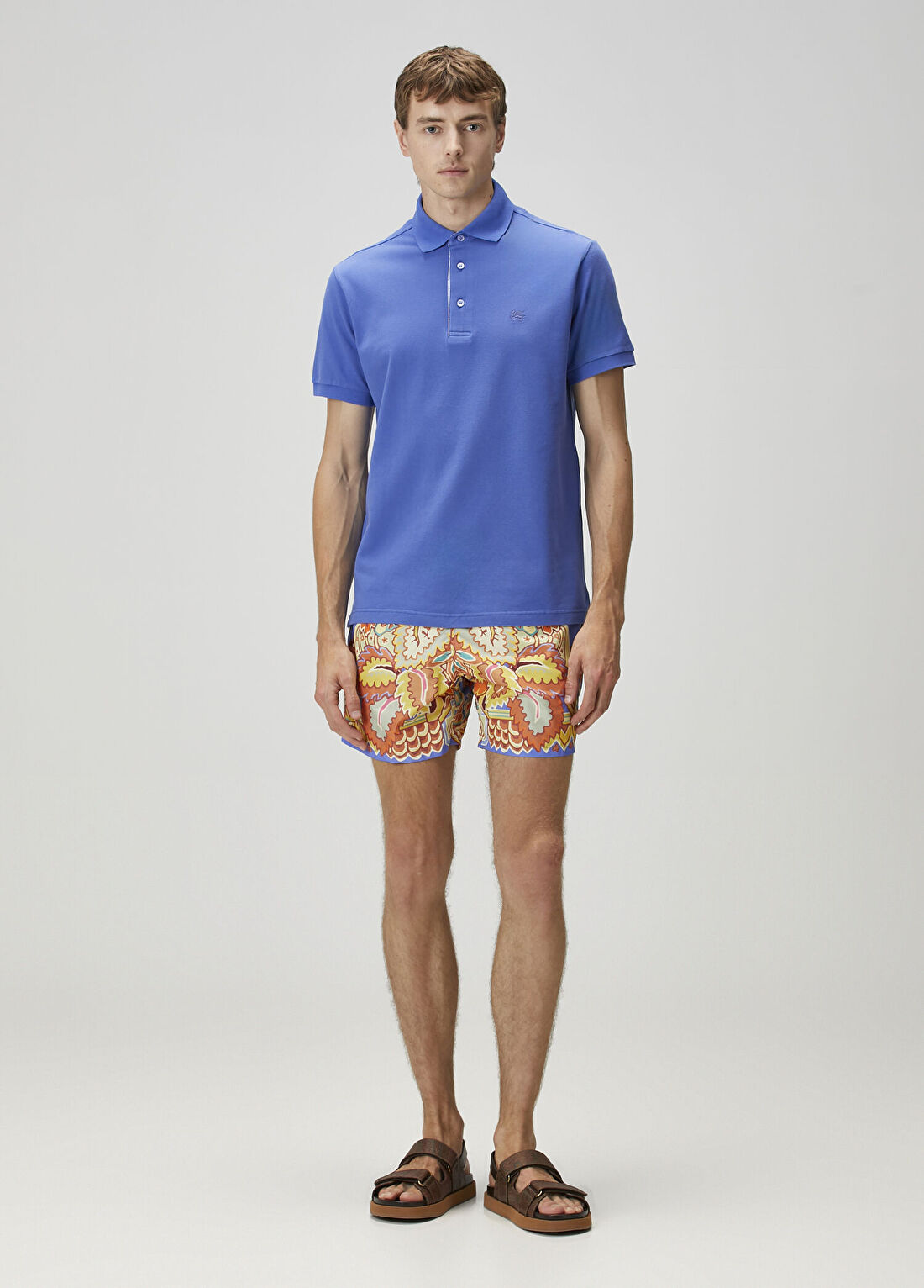 Etro Mavi Polo Yaka T-shirt görsel 2