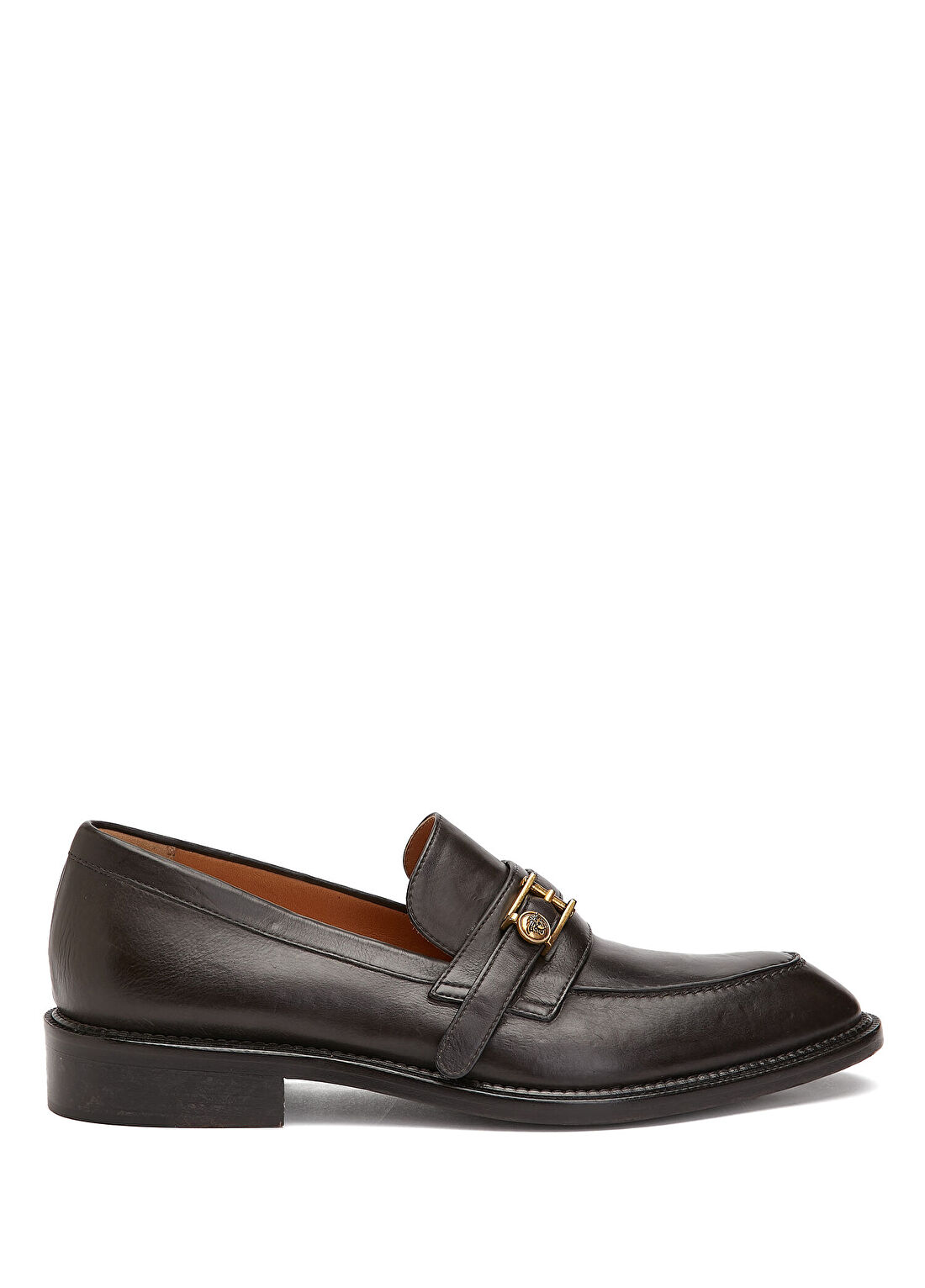 Versace Koyu Kahverengi Erkek Deri Loafer