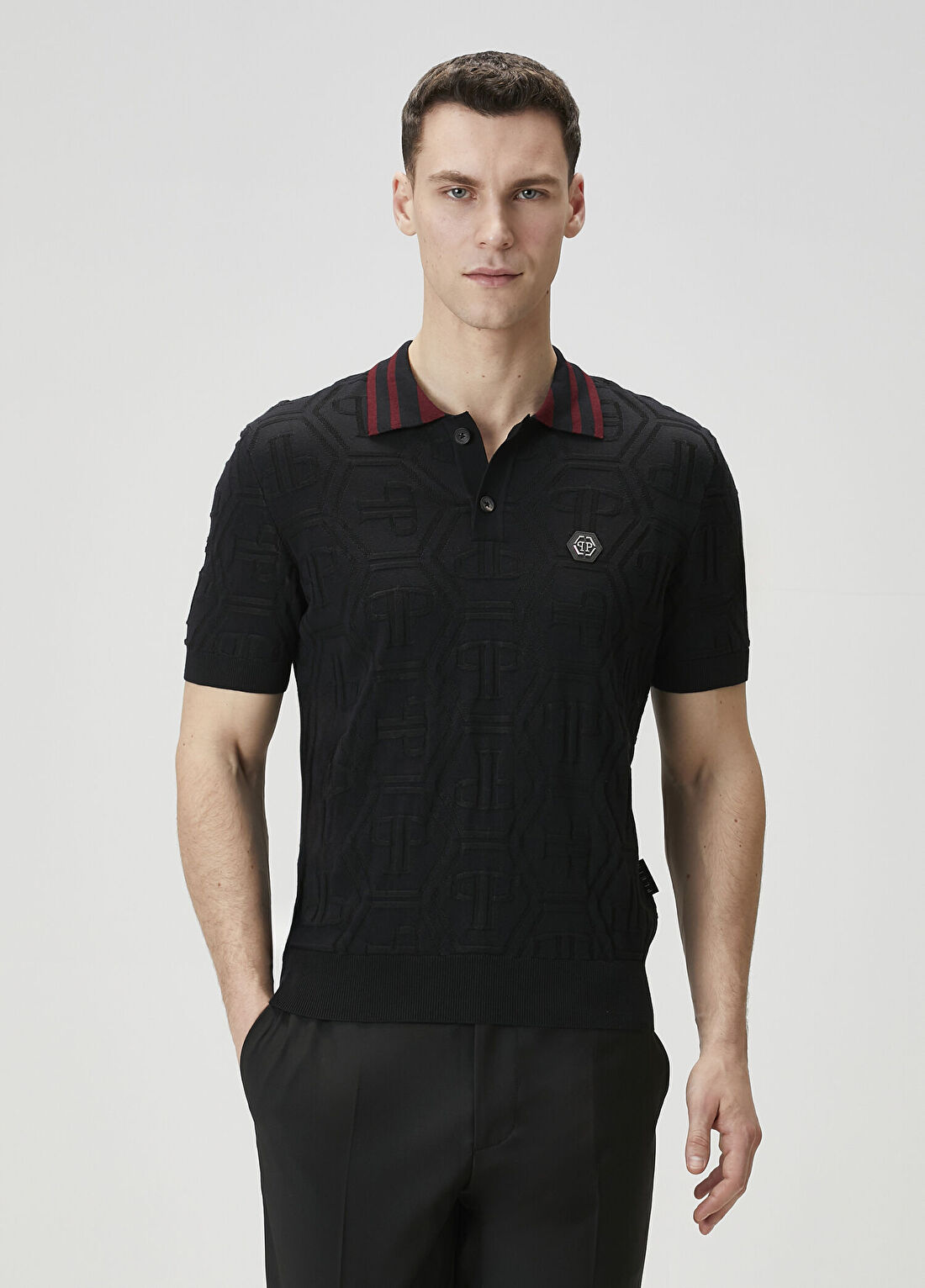 Philipp Plein Siyah Polo Triko
