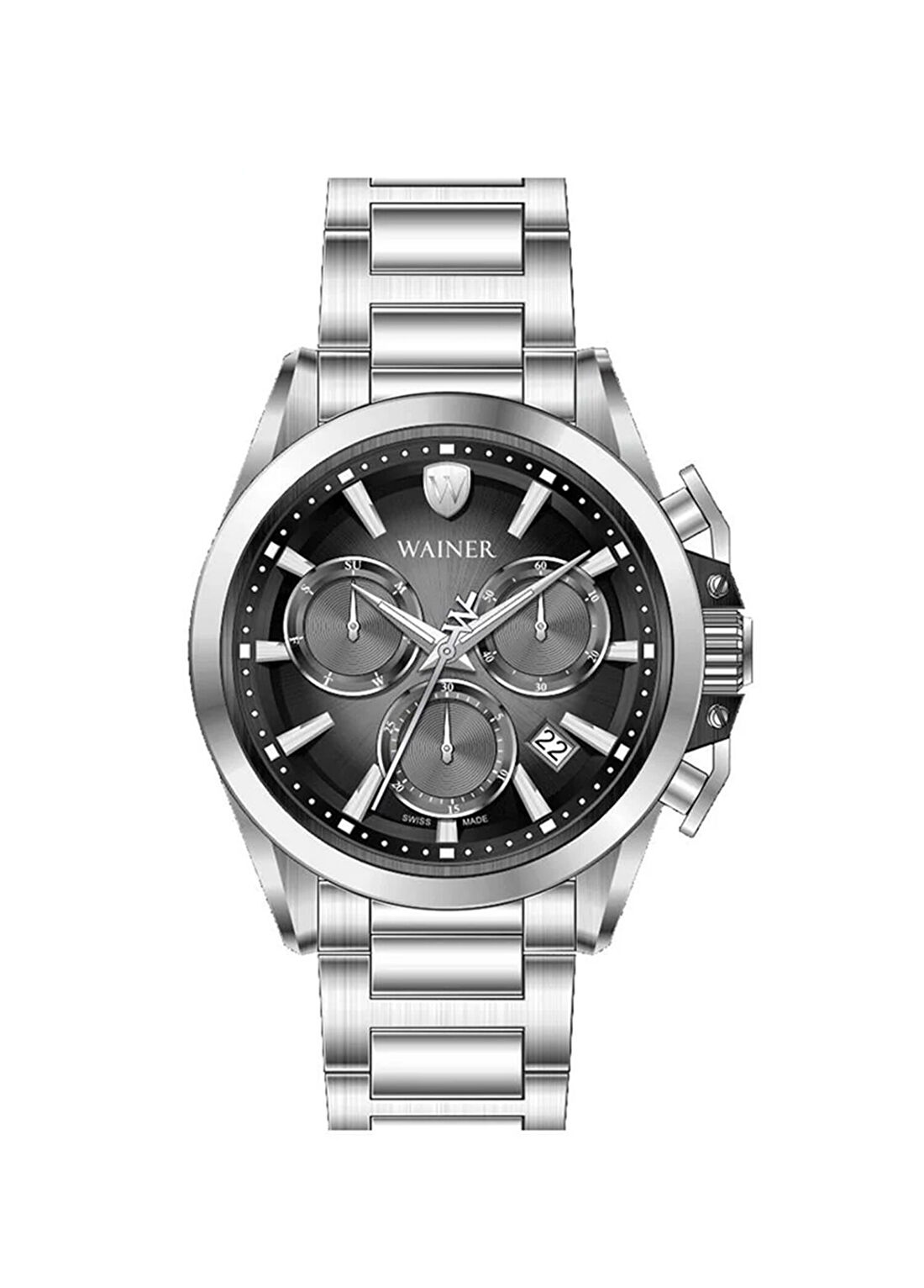 Wainer WA.16100-E Gri Çelik Erkek Kol Saati
