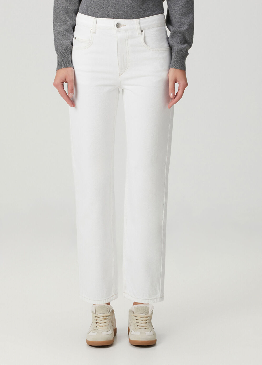 Isabel Marant Dakota Beyaz Jean Pantolon görsel 2