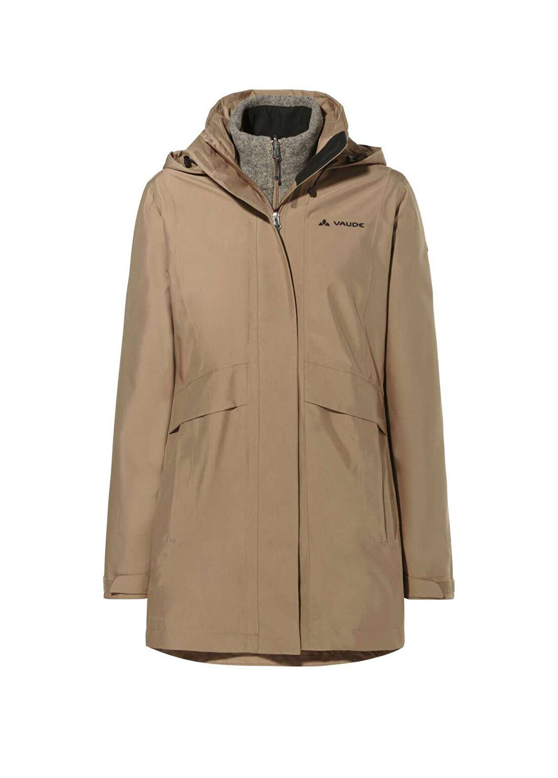 Vaude Idris IV 3in1 Kahverengi Kapüşonlu Kadın Parka 47967