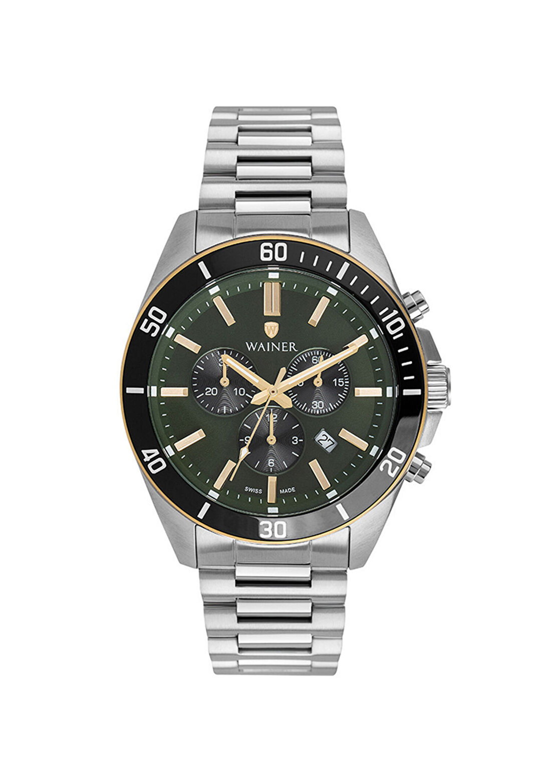 Wainer WA.19540-B Gri Çelik Erkek Kol Saati