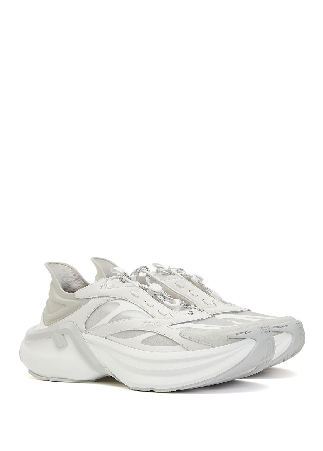 Fendi Wave Beyaz Erkek Deri Sneaker görsel 2