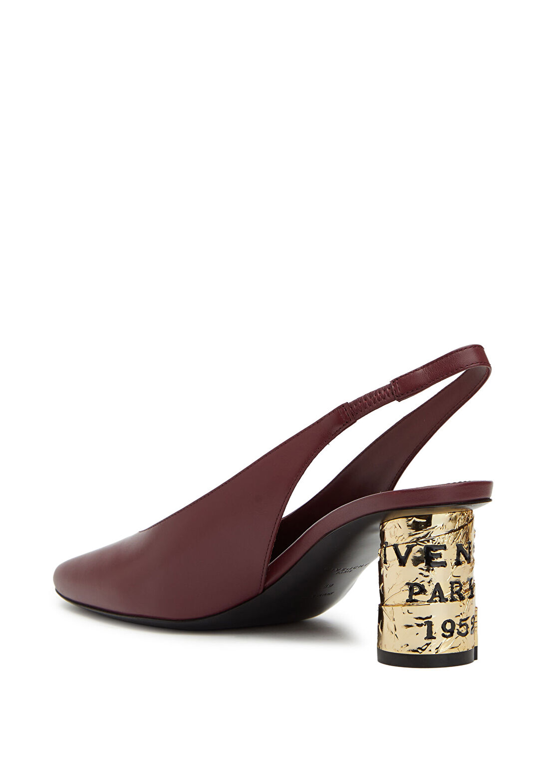 Givenchy Tape Bordo Deri Topuklu Ayakkabı görsel 3
