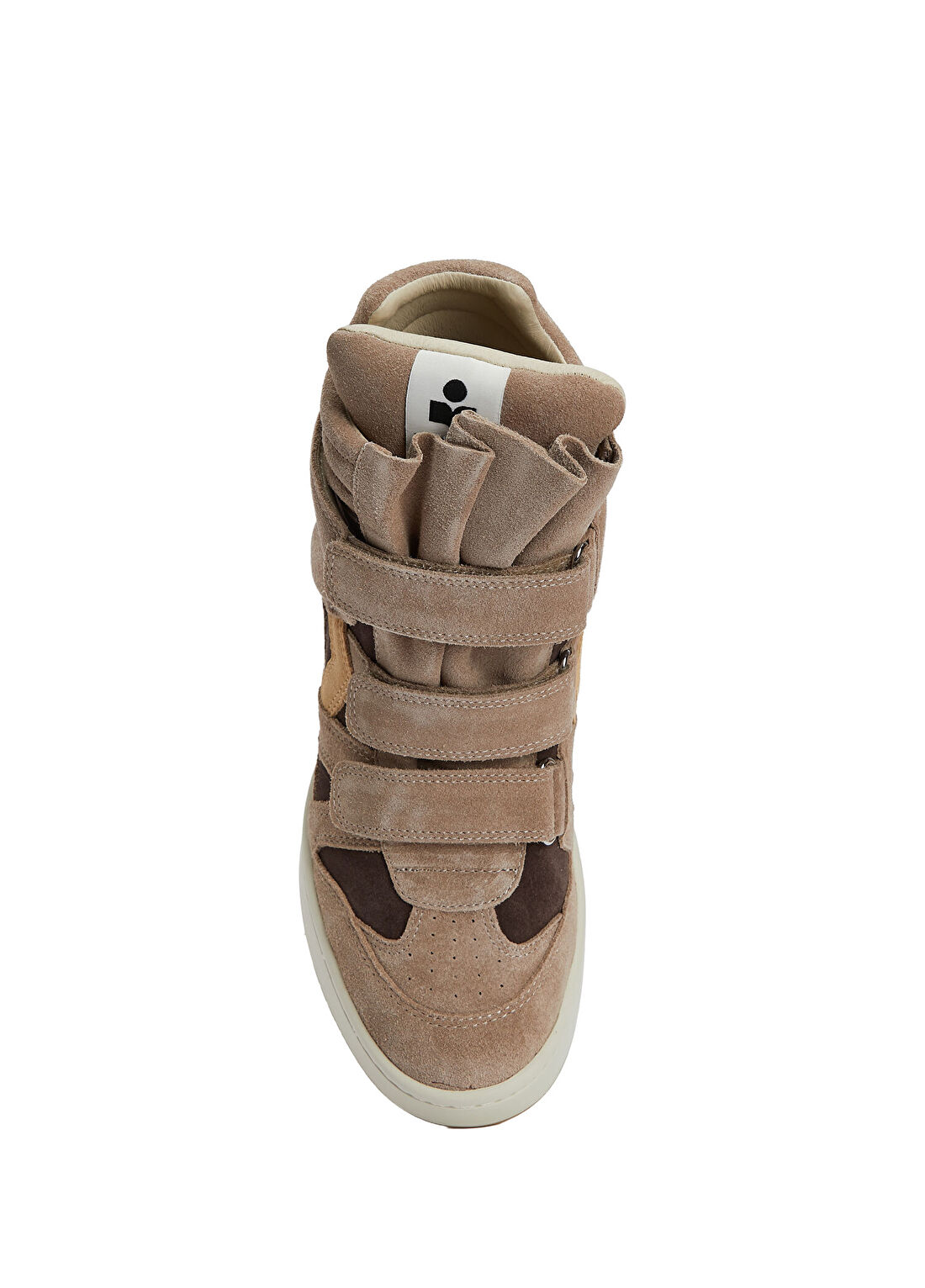 Isabel Marant Koyu Bej Kadın Süet Sneaker görsel 4