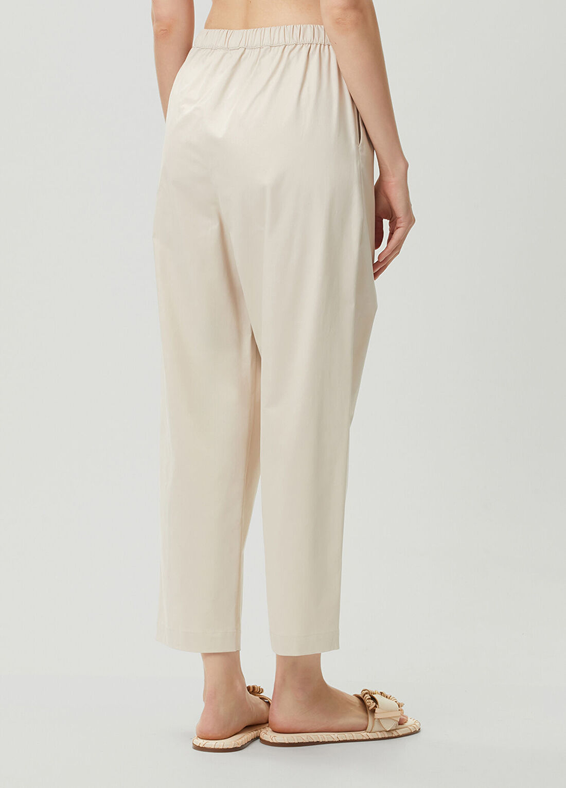 Amour et Naturel Bej Pileli Pantolon görsel 4