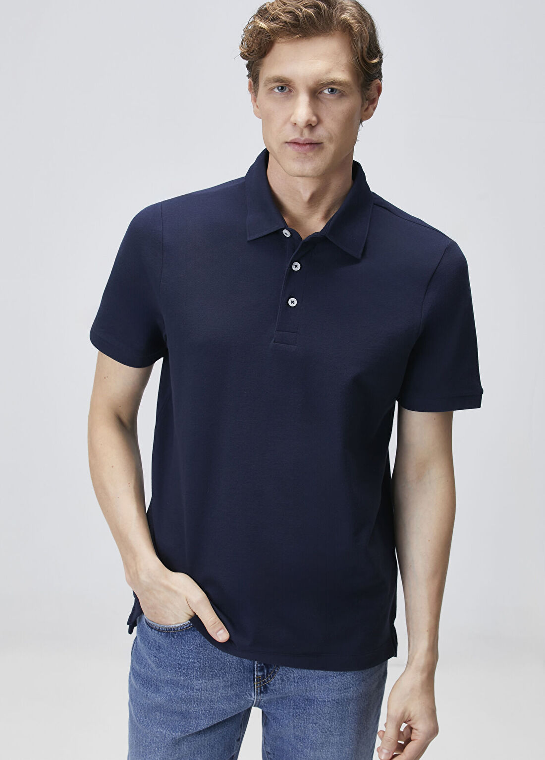 Beymen Collection Lacivert Basic Polo T-shirt