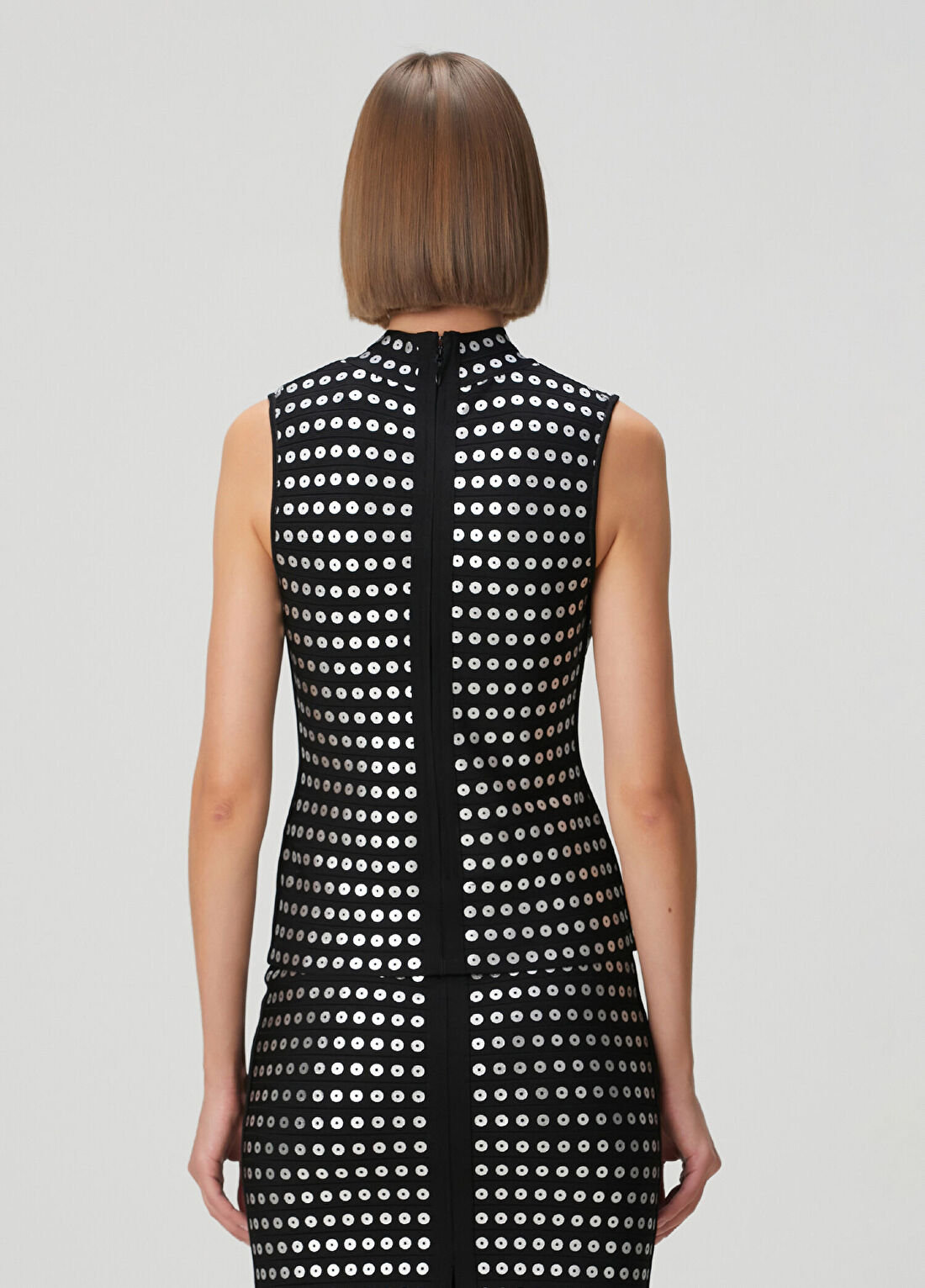 Herve Leger Carina Siyah Bluz görsel 4