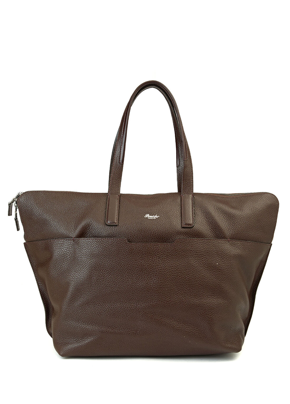 Pineider Saddle Tote Kahverengi Erkek Deri Çanta