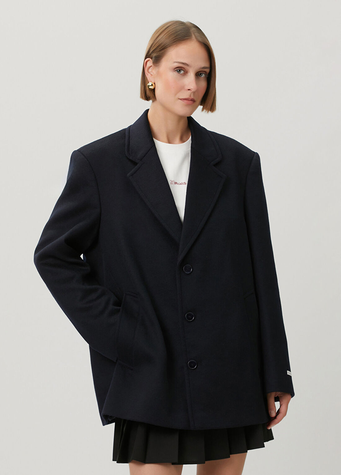 Mithridate Lacivert Yün Blazer