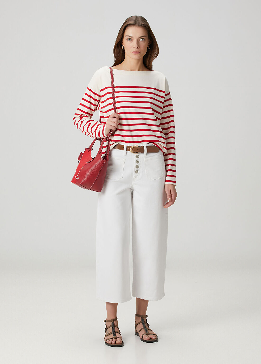 Lauren Ralph Lauren Saira Beyaz Crop Jean Pantolon