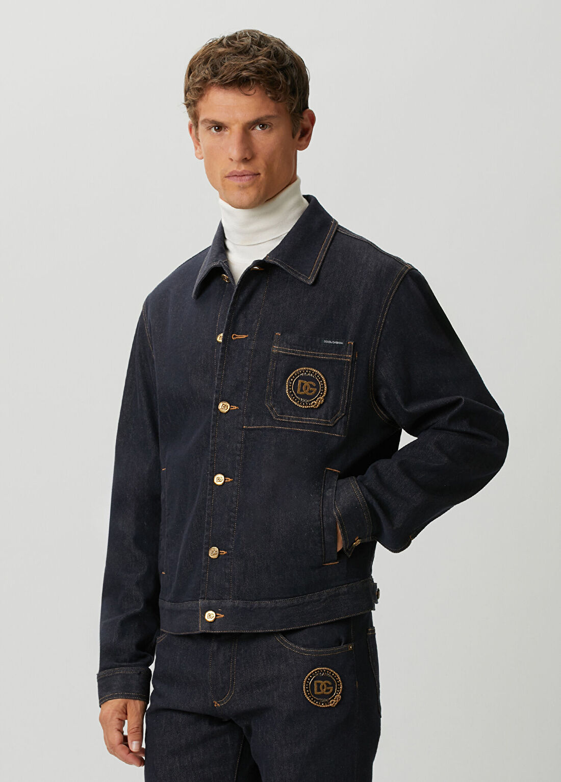 Dolce&Gabbana Lacivert Denim Ceket