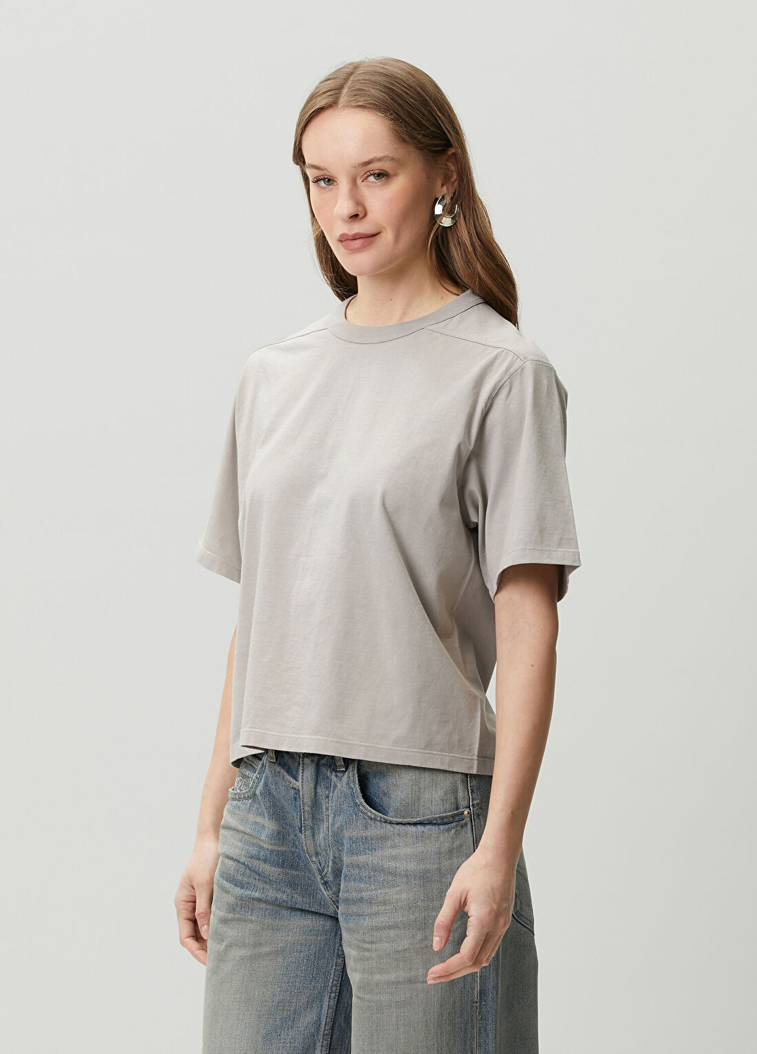 Rick Owens Gri T-shirt görsel 3