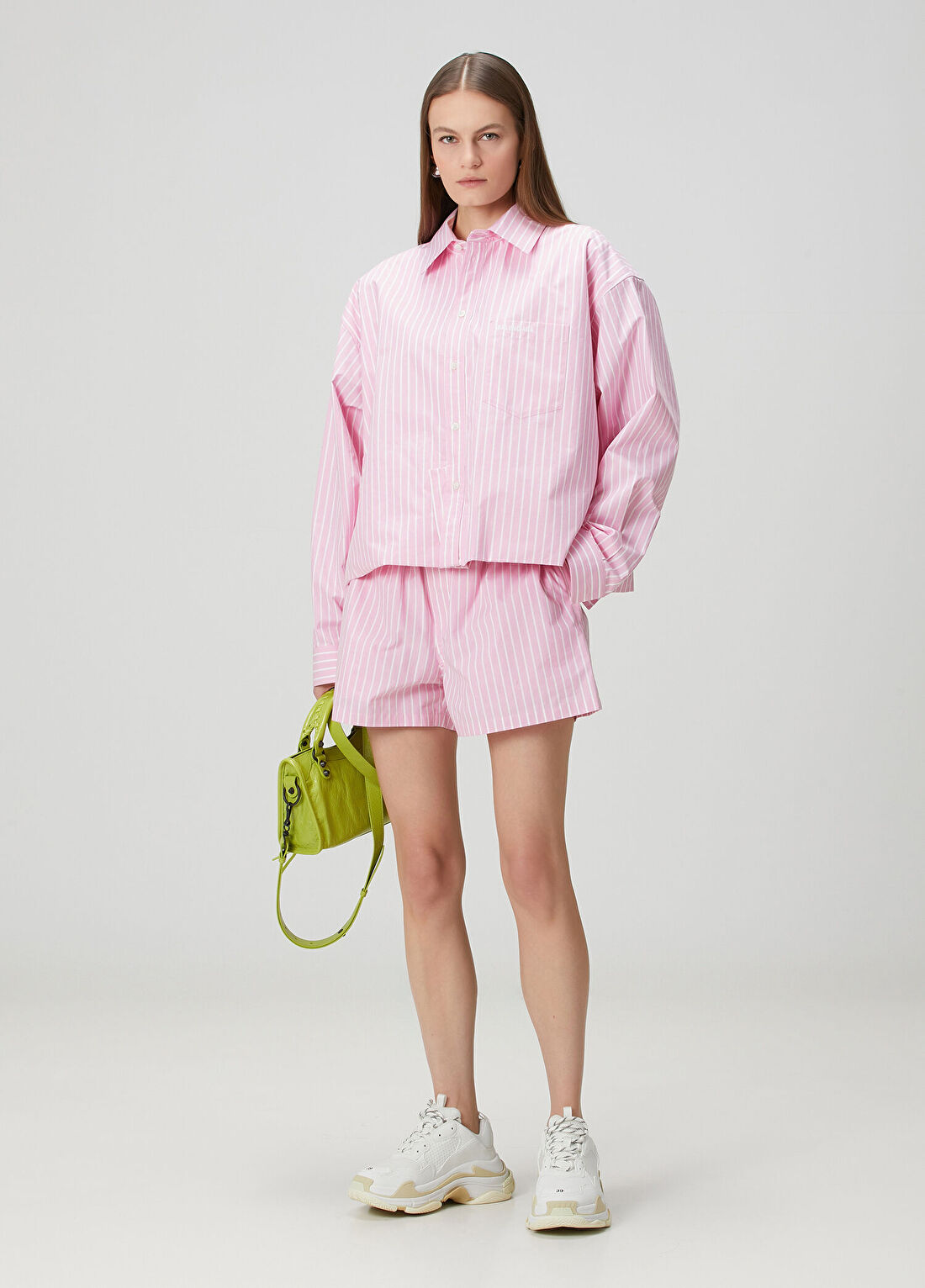 Balenciaga Pembe Beyaz Şort