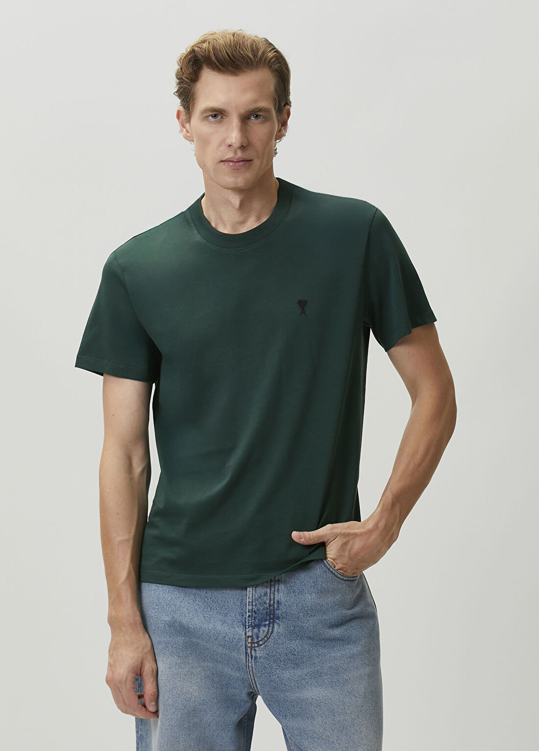Ami Paris Yeşil Basic T-shirt