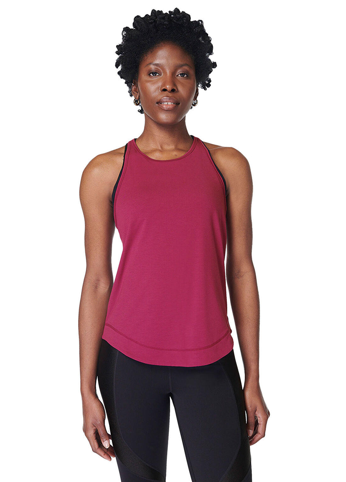 Sweaty Betty Breathe Easy Run Kırmızı Koşu Tank Top Kadın Spor Atlet görsel 2