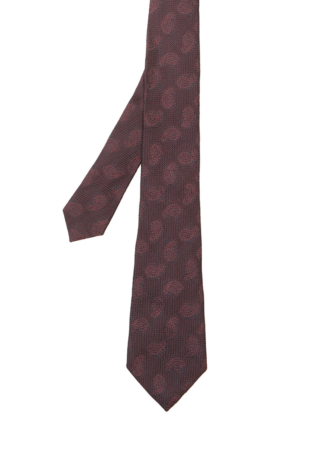 Zegna Kırmızı Etnik Desenli İpek Kravat
