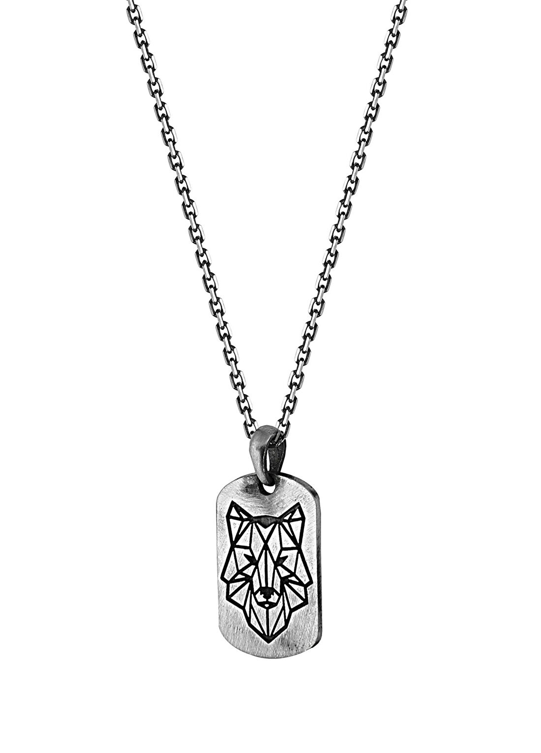 Kayra Khan Wolf Head Erkek Gümüş Kolye