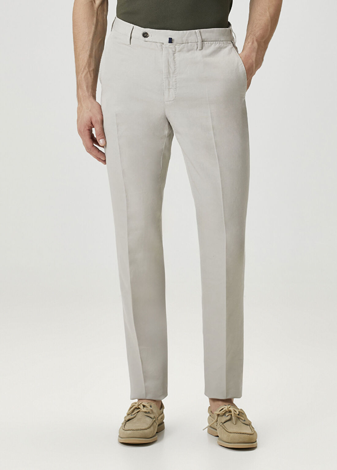 Slowear Gri Keten Pantolon görsel 2