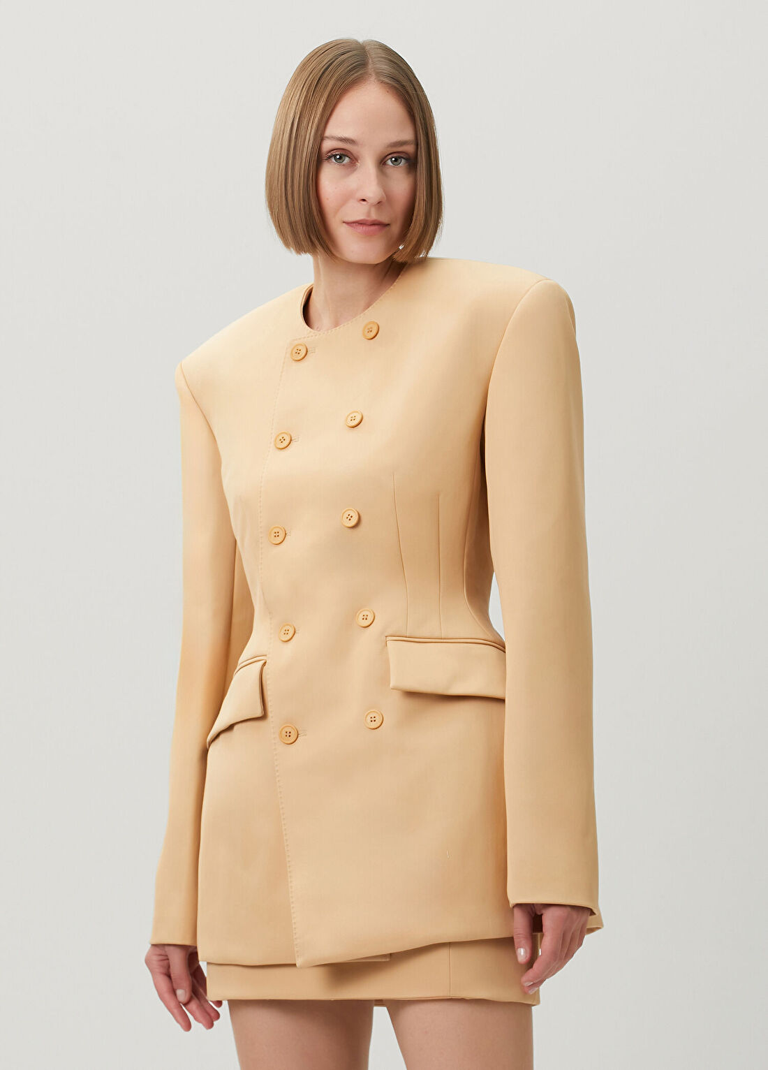 Wardrobe Nyc Sarı Kruvaze Ceket
