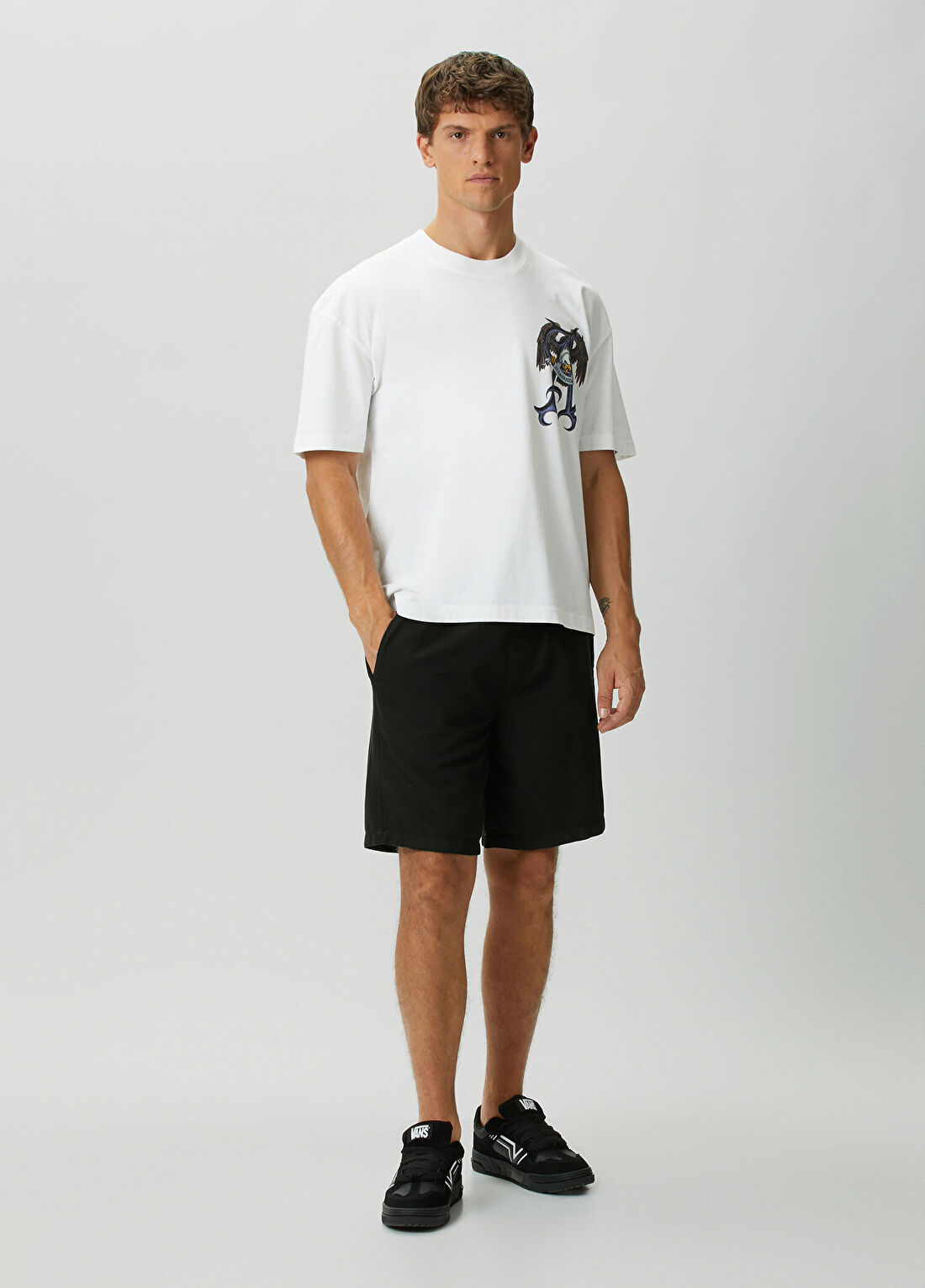 AllSaints Raptour Beyaz Oversized T-shirt görsel 2