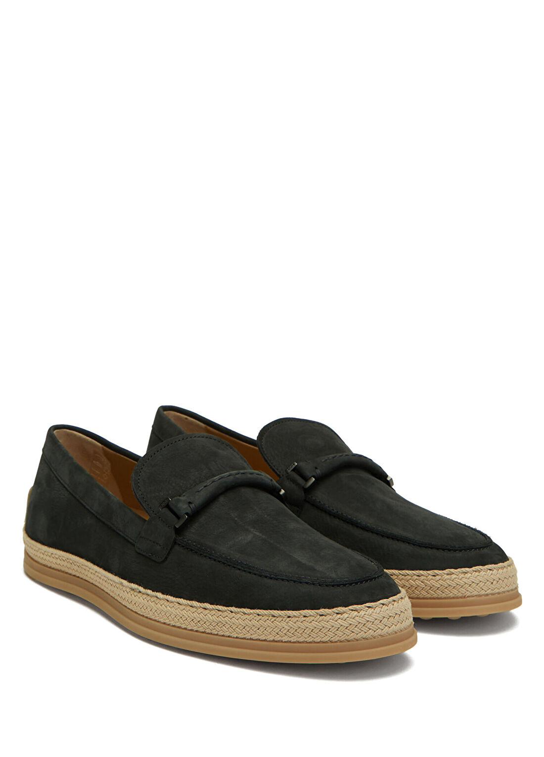 Tod's Lacivert Rafya Şeritli Erkek Nubuk Deri Espadril görsel 2